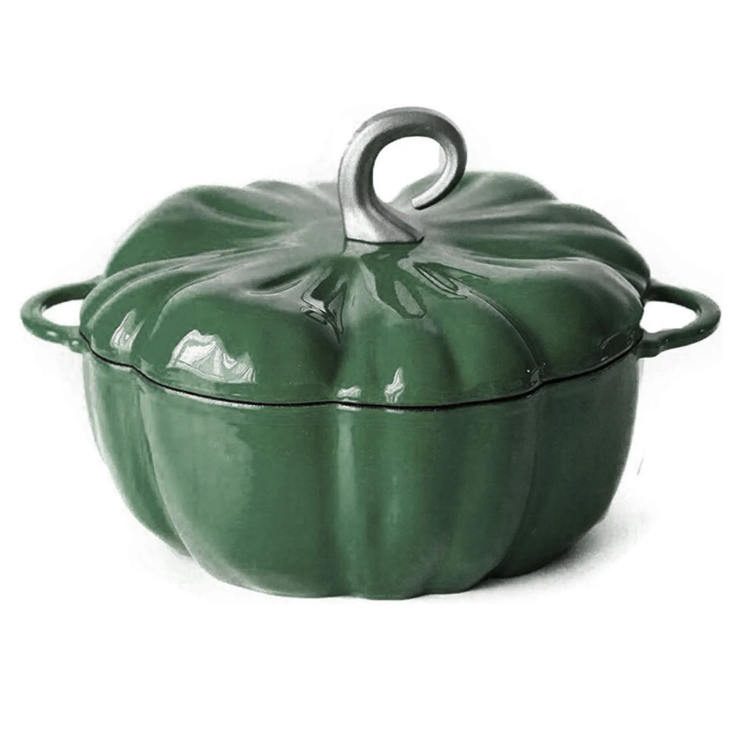2024 Classic Design Cast Iron Casserole Cookware Home Kitchen Pumpkin Shaped Soup & Stock Pots Stew Commercial Restaurant Use