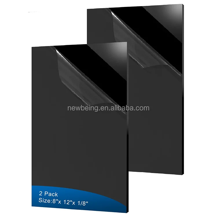 Black Cast Plexiglass Sheets for DIY Display, Handcraft, Home Decor, Painting, Display Stand