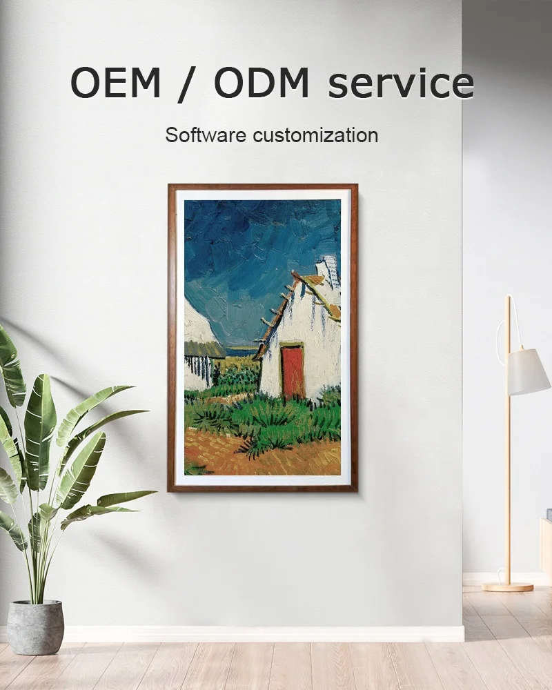 Wholesale ODM/OEM WIFI Android 21.5 Inch 16:9 1920x1080 high quality solid wood digital photo frame