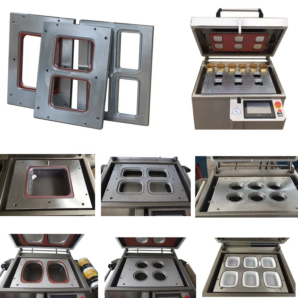 
CE standard WH280 modified atmosphere packaging tray sealing machine food fish map vacuum packing tray sealer with gas flushing 