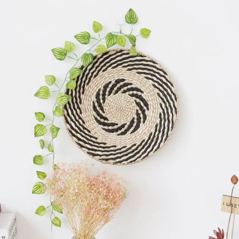 Bohemian Hanging WalL Decor Handmade Natural Woven Seagrass Wall Basket Decor