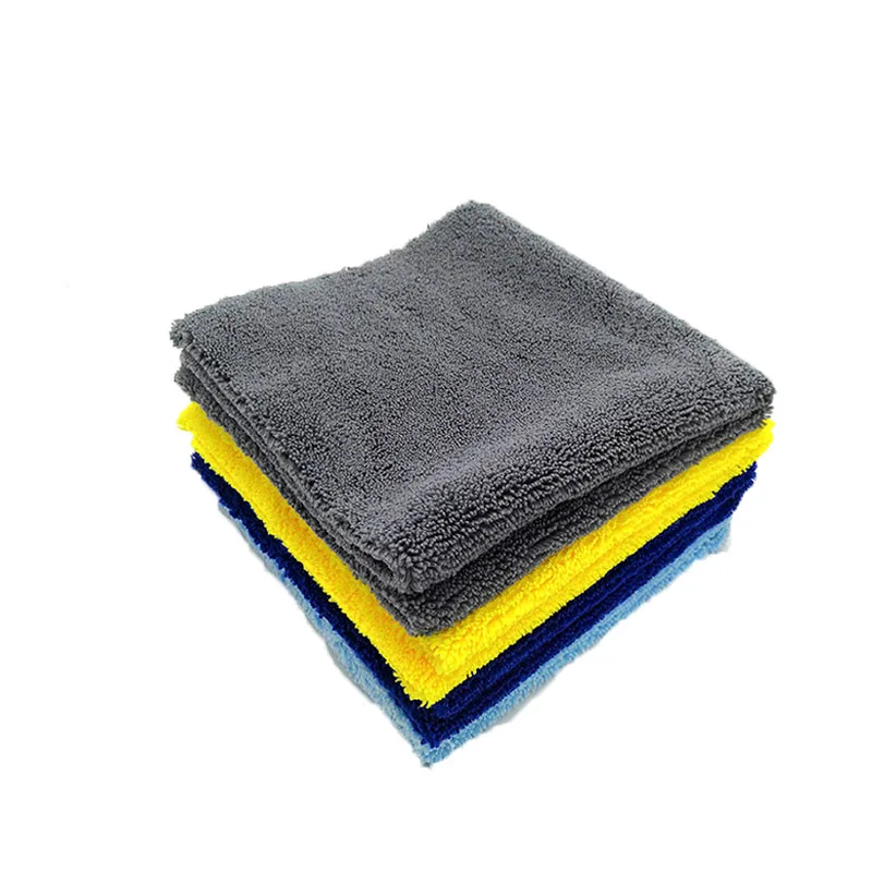 shammy edgeless short long pile multi-purpose custom car detailing microfiber drying towel 40*40 cm car towel buff car