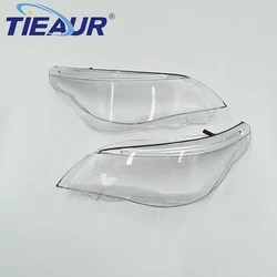 TIEAUR Transparent Plastic Car Headlight Lens Cover for E60 2008-2010  Year