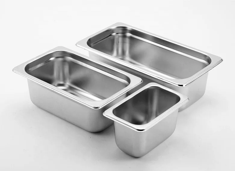 High Quality Stainless Steel 1/1, 1/2, 1/3, 1/4,1/6 EU GN Pan
