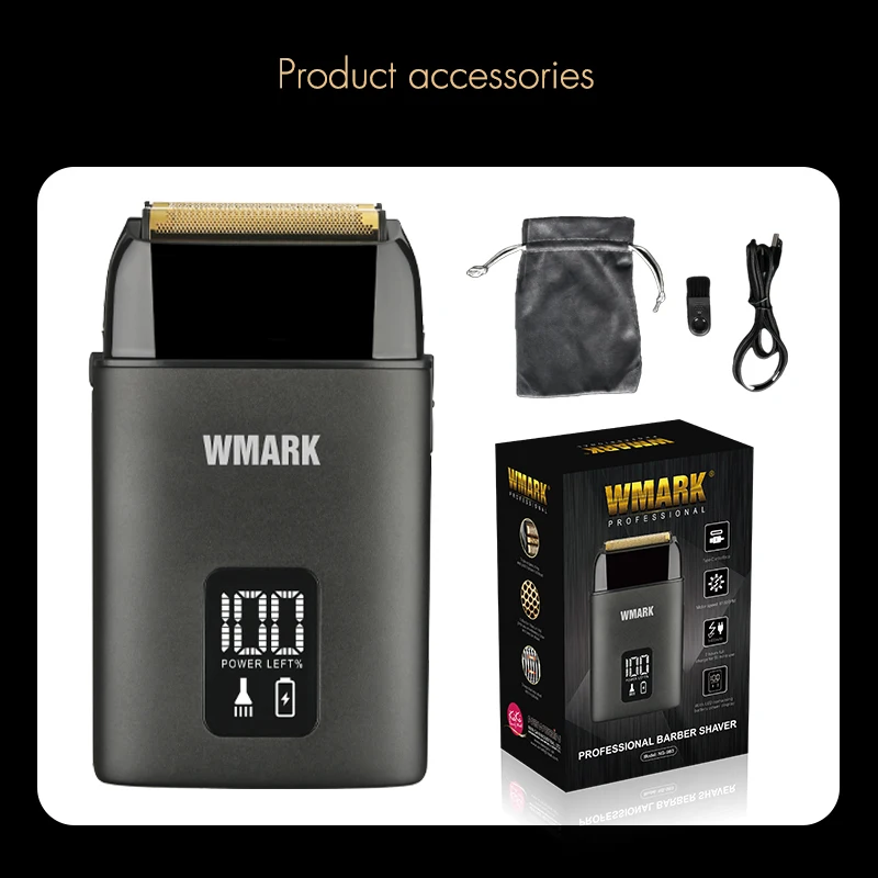 WMARK OEM NG-983 Электрический перезаряжаемый с USB-разъемом мужской триммер возвратно-поступательным движением высокоскоростная лысеющая бритва из фольги для парикмахера