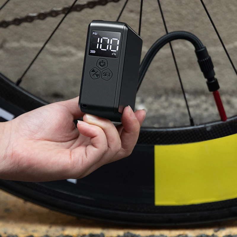Small rechargeable wireless electric smart portable air compressor car ball bicycle air pump