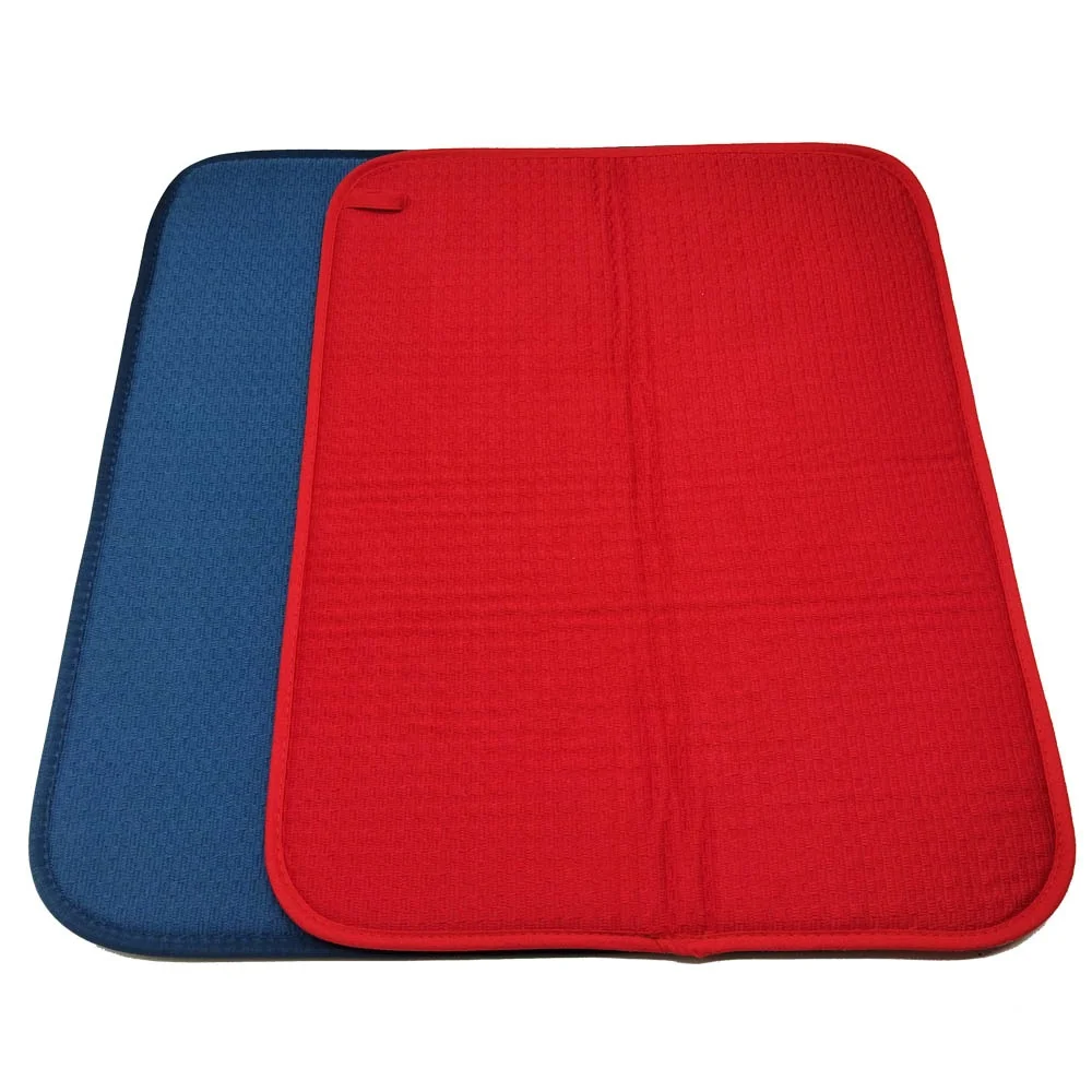 Eco-Friendly Kitchen Dish Drying Mat Microfiber With Sponge For Kitchen Dish Mat