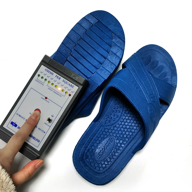 Crossed Design Professional Manufacturer Antistatic SPU ESD Slippers