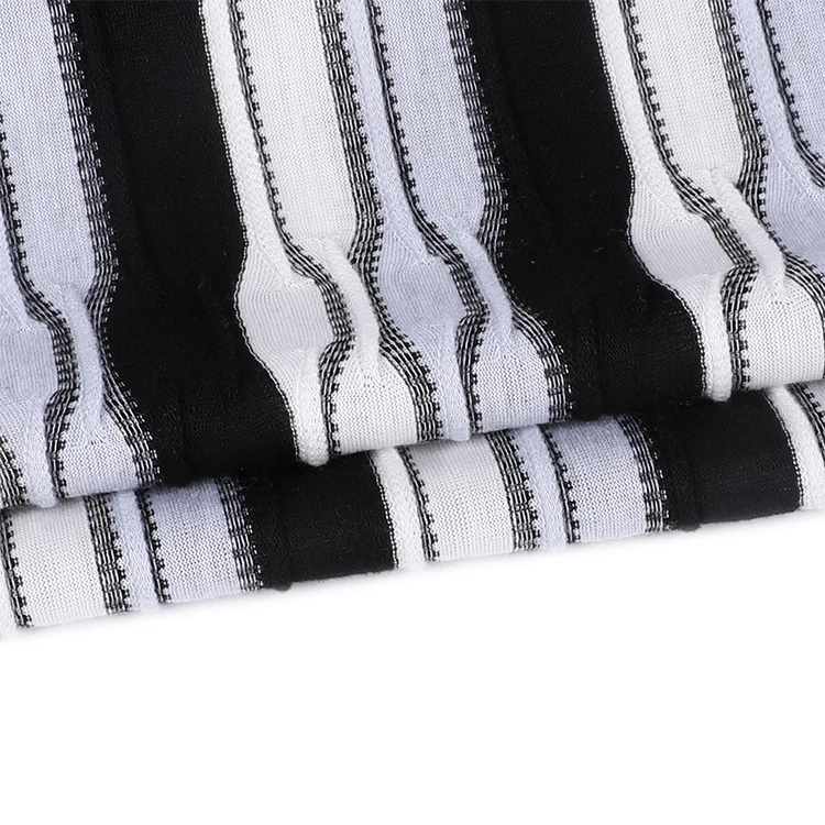 Лидер продаж 65%, текстильная трикотажная футболка с V-образным вырезом, тонированная жаккардовая ткань для вечерних платьев, футболок