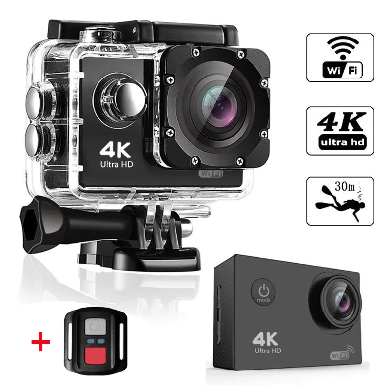  Хит продаж новинка Спортивная Экшн-камера 360 градусов 2 0 дюйма видеозапись 4K Wi-Fi панорамная камера CE