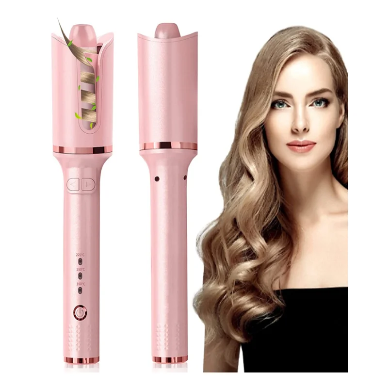 PSB automatic rotating 3 barrel curling hair curler ceramic iron wand