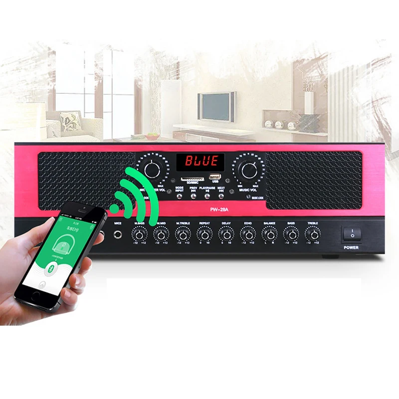 OEM ODM KYYSLB 350W*2 Digital Amplifier Professional High-power Home KTV Amplifier Blueteeth K Song Kara OK Subwoofer Audio
