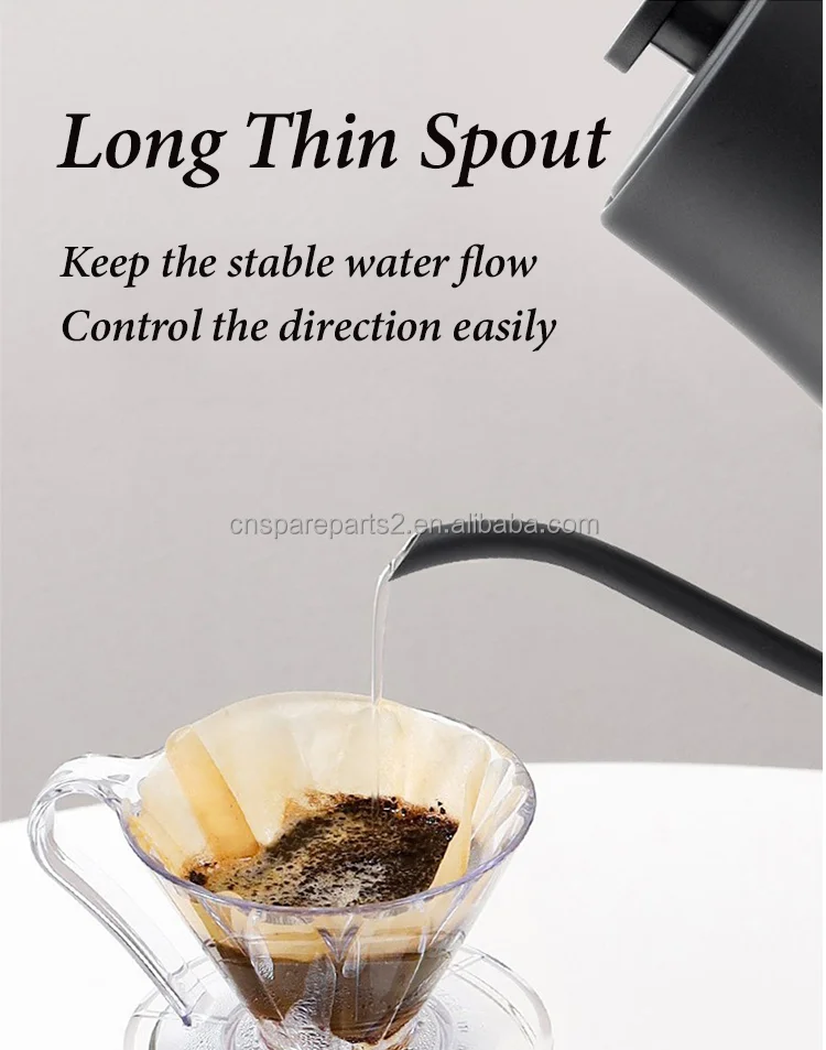 High Quality Pour Over Coffee Maker Gooseneck Kettle Stainless Steel Pour Over Coffee Kettle For Home Kettle Electric Coffee
