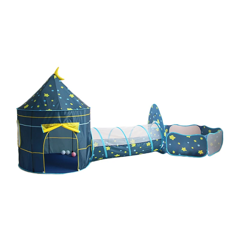 
Fun-filled kids teepee tent house with tunnel and sea ball pool 