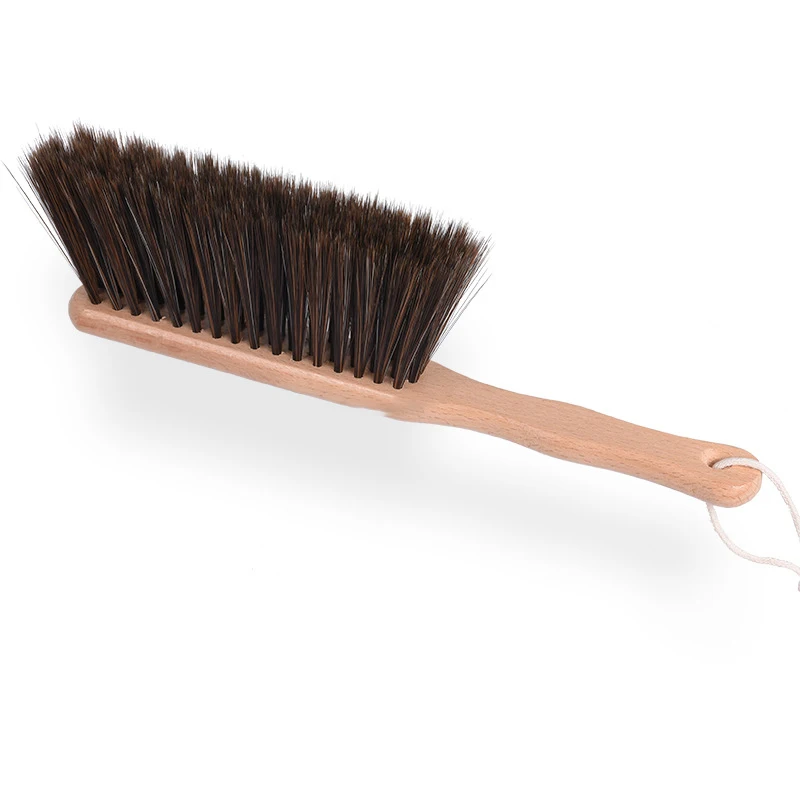 Zelkova wood dusting brush for bed sofa cleaning duster beech horsehair bed sofa bed cleaning brush
