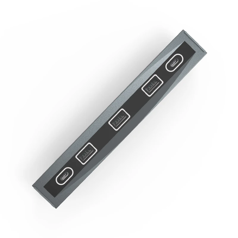 CREEASE USB Extender 5 Ports Shunt Hub Quick Charger Docking Station For Tesla Model 3 Y Car Interior Decoration Accessories