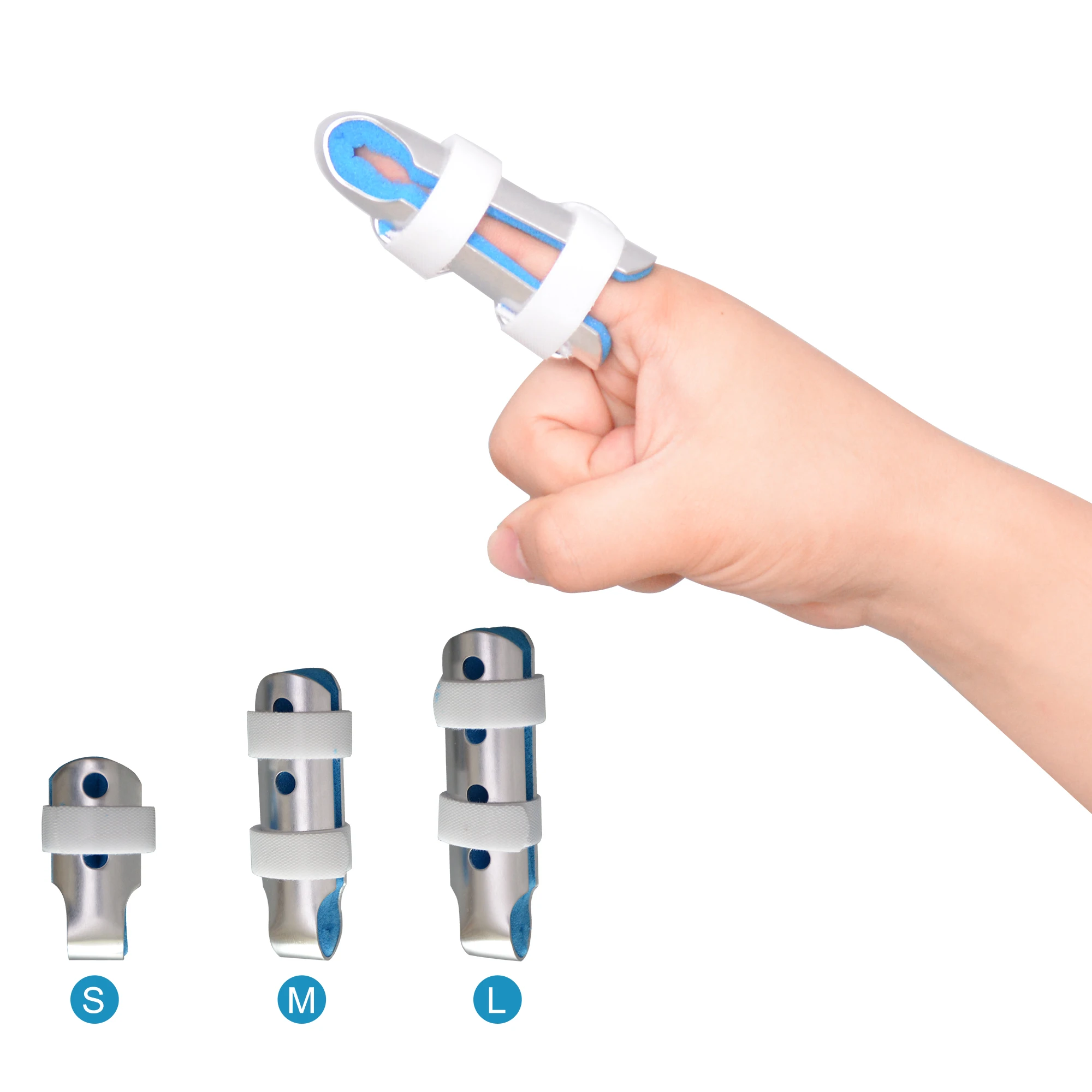Adjustable Medical For Straighten Fracture Broken Aluminum Pinky Metal Middle Index Finger Splint Support
