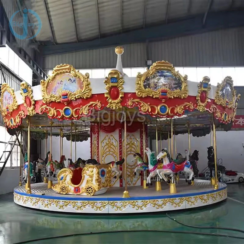New design Professional Manufacturer Color Outdoor Kids Carousel Rides Luxury Carousel Horse
