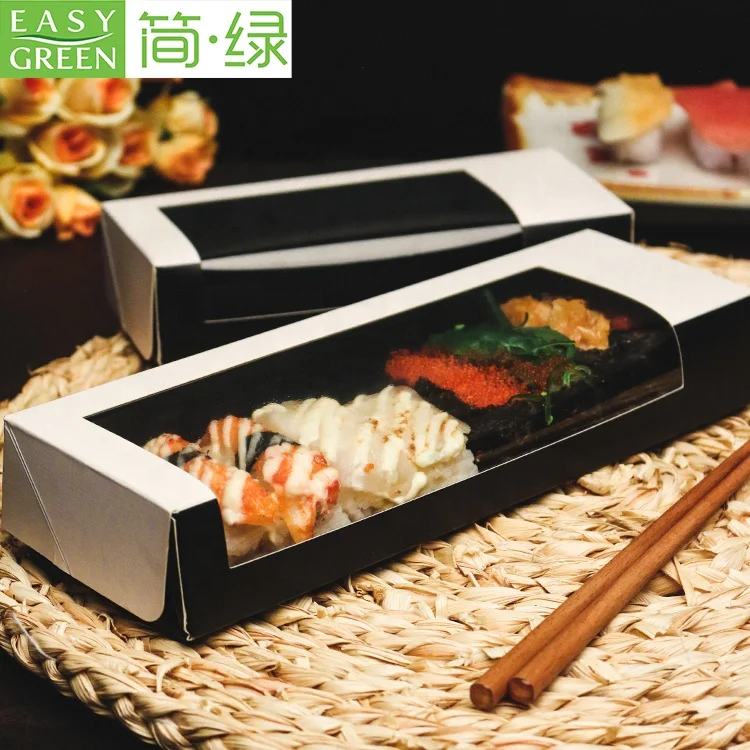 Easy Green Disposable paper sushi takeaway box with Window
