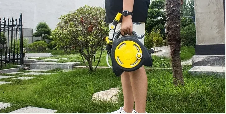 New Product Hot Selling Hand Crank Pipe Hose Reel For Garden Easy Movement Stable Stand Hose Reel