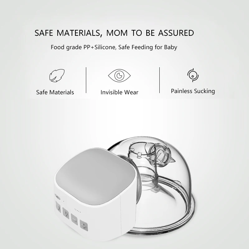 Intelligent hands free suction milk extractor portable wearing wireless electric breast pump