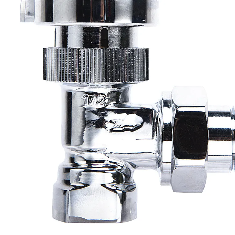 House Using Chrome Plated Thread Thermostatic Radiator Valve For Floor Heating System