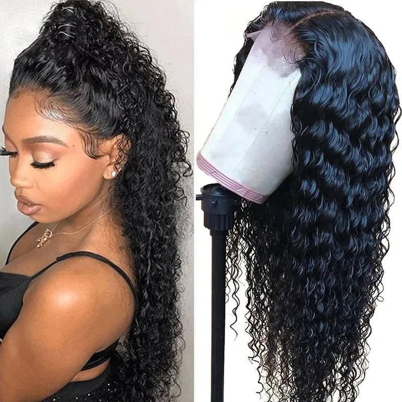 Wholesale Kinky Curly HD Lace Front Long Hair Wig High Synthetic Wave Wigs