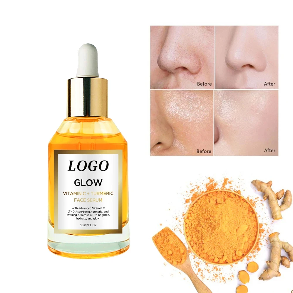 BLIW Best Sale Private Label Organic Vitamin C Deep Moisturizing Turmeric Face Oil  Ginger Extract Fade Dark Spots Face Serum