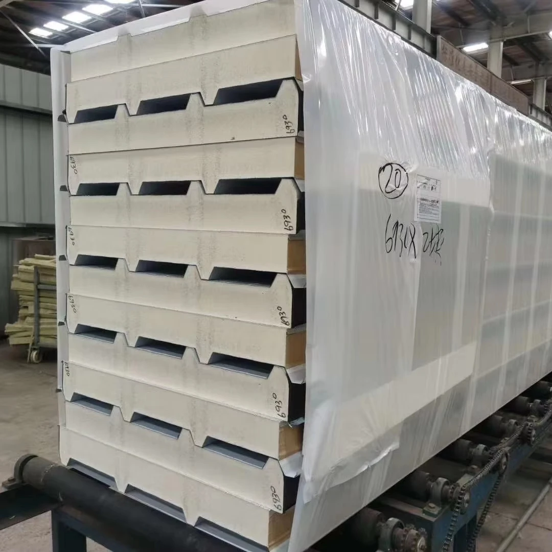 CE certified polyurethane roof sandwich panels for building ceiling steel structure building ceiling