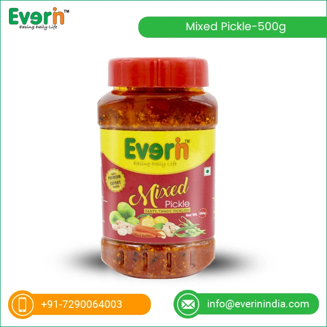 Bulk Exporter of Good Quality 500g Mixed Vegetable Pickles