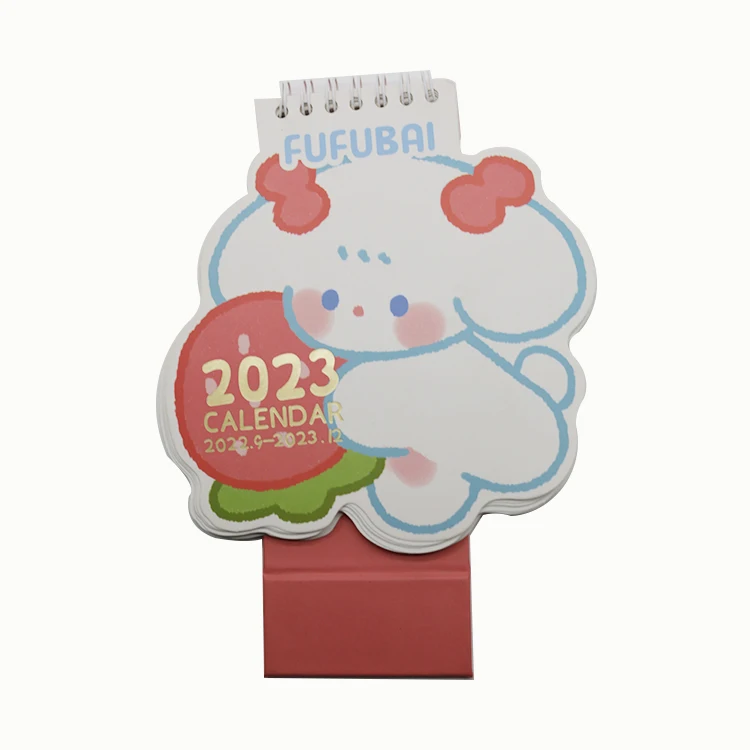 High Quality Custom Printing Full Color 2024 Spiral Wall Desk Table Calendar OEM Style Binding Paper