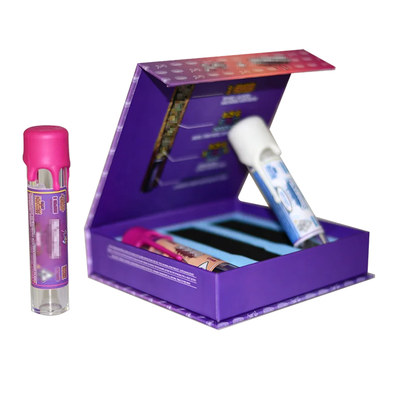 Custom pre roll box packing three tubes in case packing for pre roll blunts prerolls cones Runtz packwood