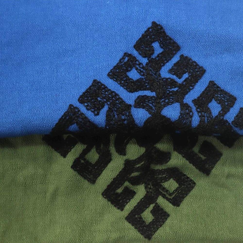 Новинка, тканая ткань Bernoti из вискозы, на заказ, NR ткань с черной вышивкой для женской одежды