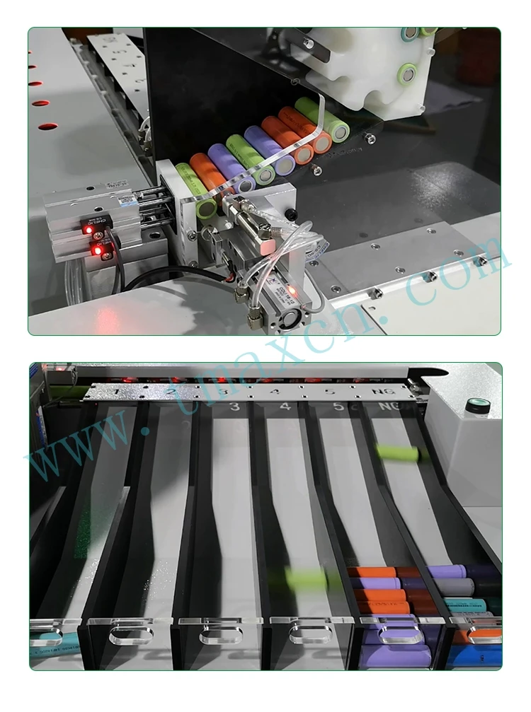  6-канальный цилиндрические ячейки аккумулятора селектор сортировки и Сортировальная Машина для по цвету работы в создании литий-ионных