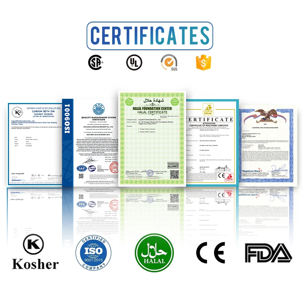 Transparent Medicine HPMC Vegetable Capsules Shell Size 000 00 0 1 2 3 4 Halal Veggie Veggan Vegetarian Natural Empty Capsules