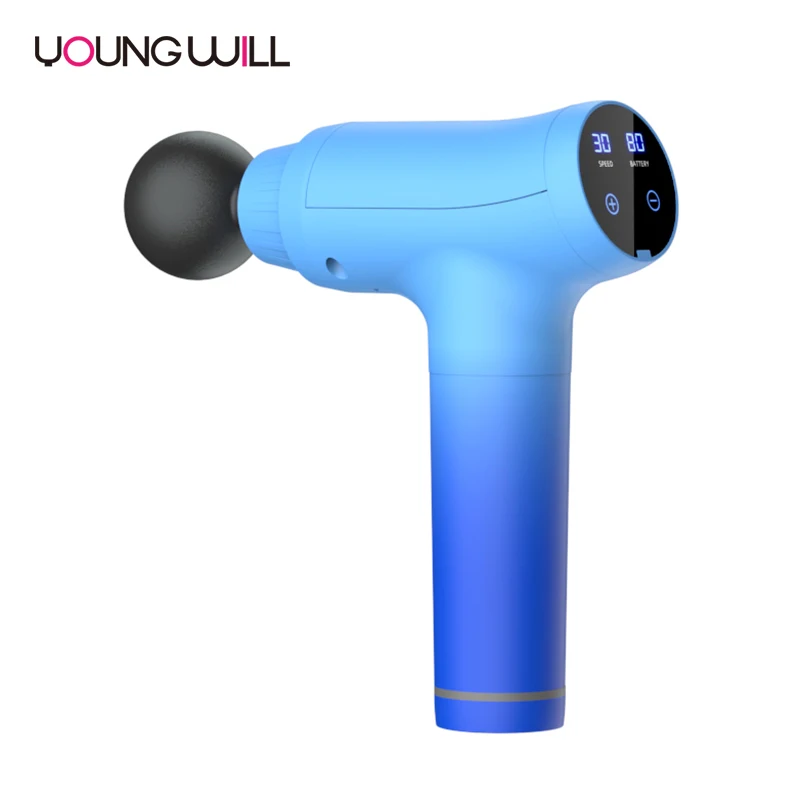YoungWill Body Massager Gun Deep Pressure Relieve Massage Gun Cordless Private Label Gym Body Muscle Therapy Massage Gun