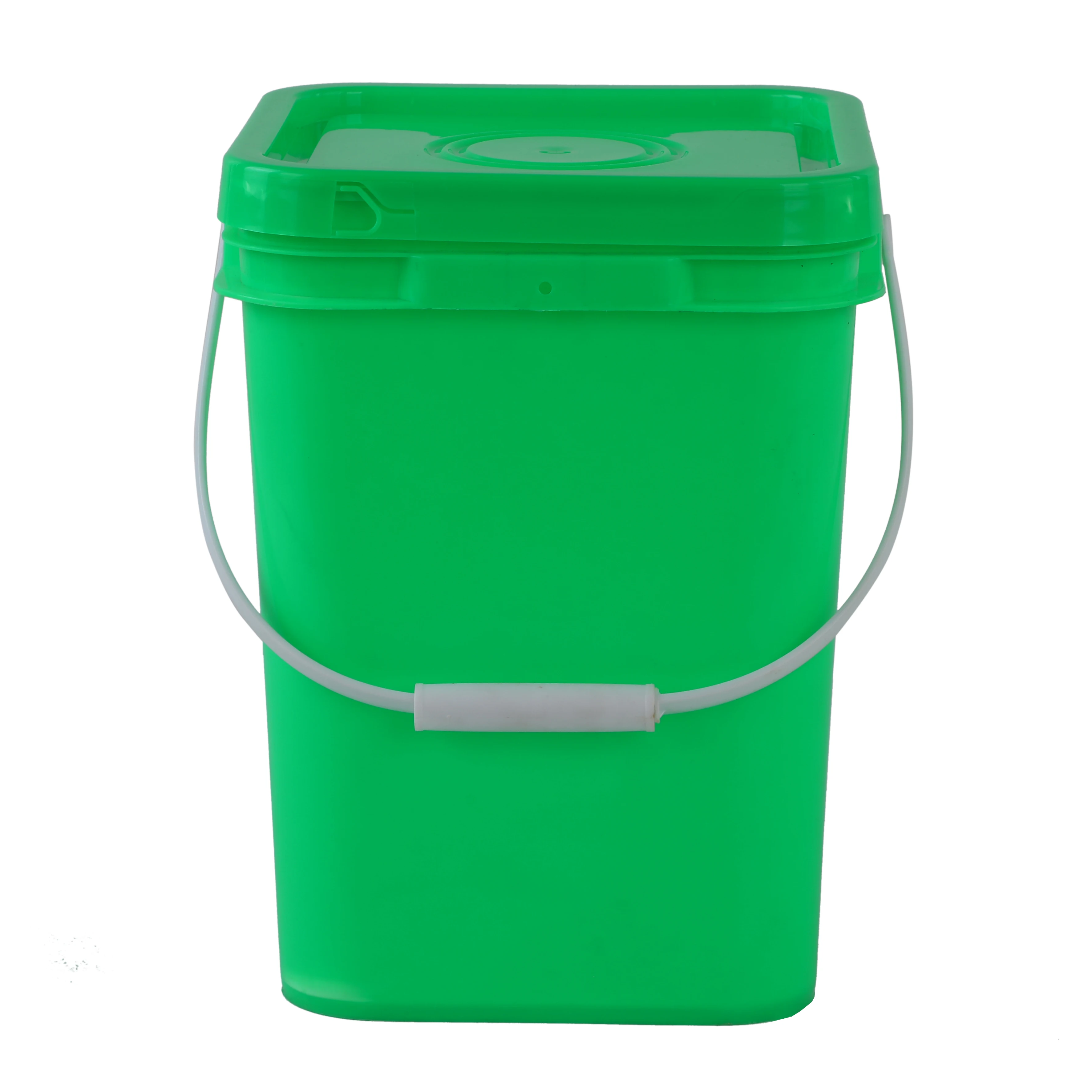 Painting Customized 20l Plastic Paint Square Pails With Lids And Handles For Food Packing