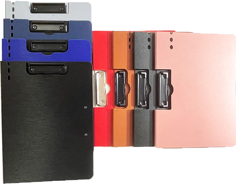 Wholesale A4 Foldable Clip Board PP Double Sided Nursing Clipboard With Pocket Board Clip For School Hospital Office Supplies