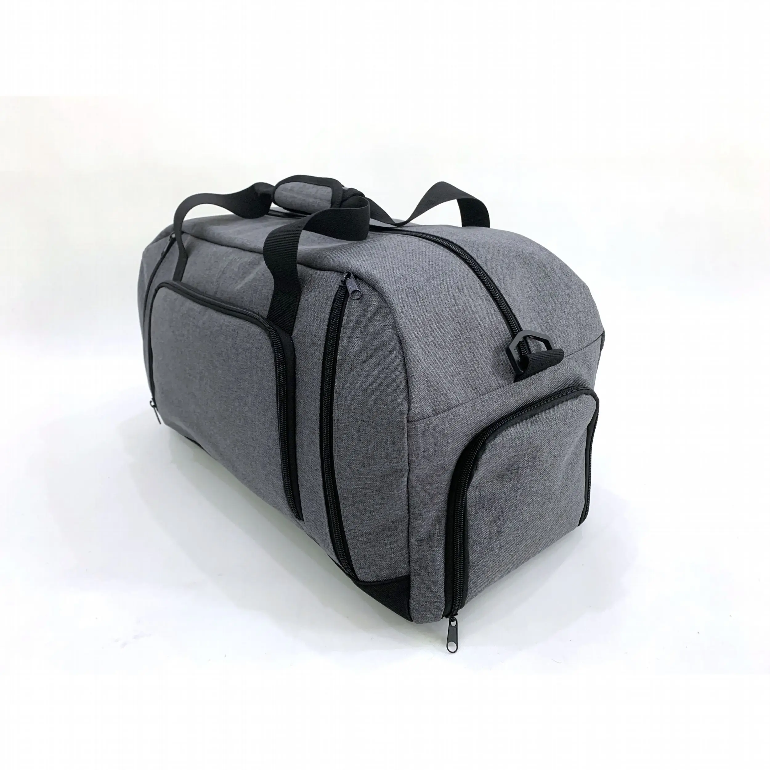 Water resistance  travel duffel bag with adjustable shoulder strap overnight weekend bag with side shoe bags