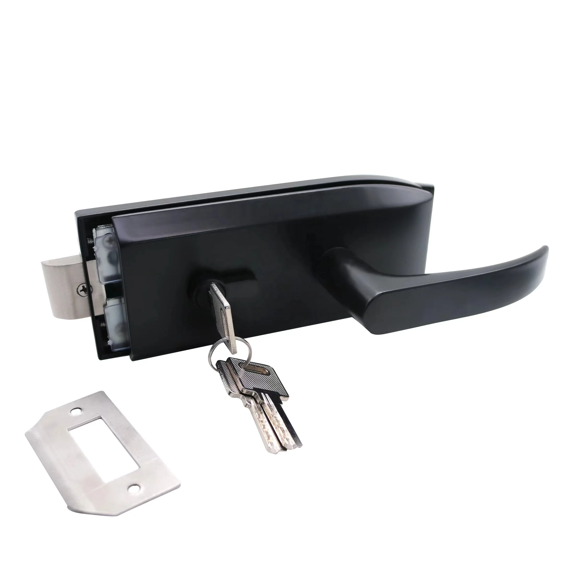 Partition lock Aluminum Swing Glass Door Lock With Handle for Office Glass door