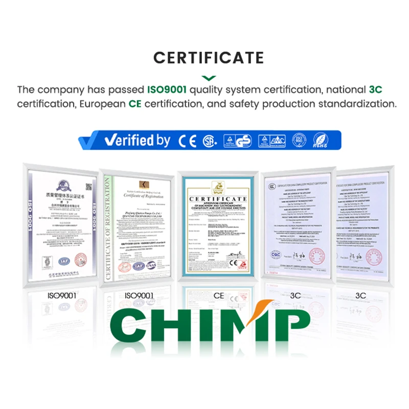 CHIMP Bomba De Agua Centrifuga 1.5KW 2HP Surface Household Booster Centrifugal Water Pump