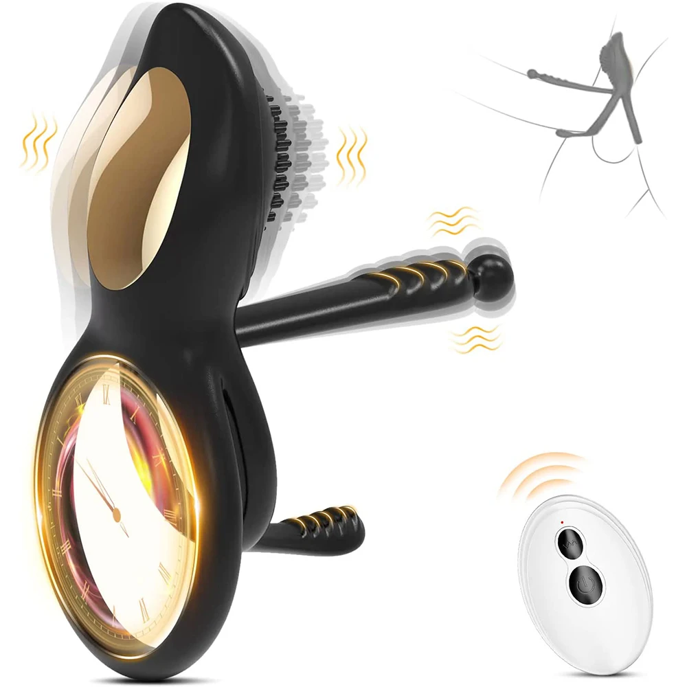Remote Electric magnetic Delay Locking Sperm Ring Silicone Stimulation Couples Shared silicone Vibrating Cock Ring for man