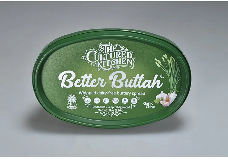 Wholesale Eco Friendly Packaging Pp Plastic 250g Oval Cheese Butter Box Dairy Margarine Container