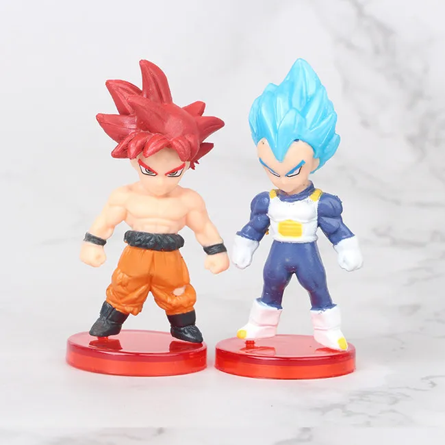 Top Quality 16pcs/Set Anime Dra gon Balls Super Saiyan Goku Character Model Decoration Collection Toy Action Figure