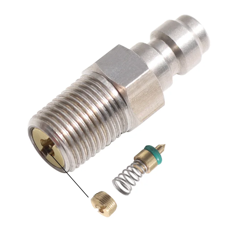 New 8MM Quick Plug Connector Check Valve One Way Foster Stainless Steel Fill Nipple Adapter M8*1 M10*1 1/8npt 1/8BSPP