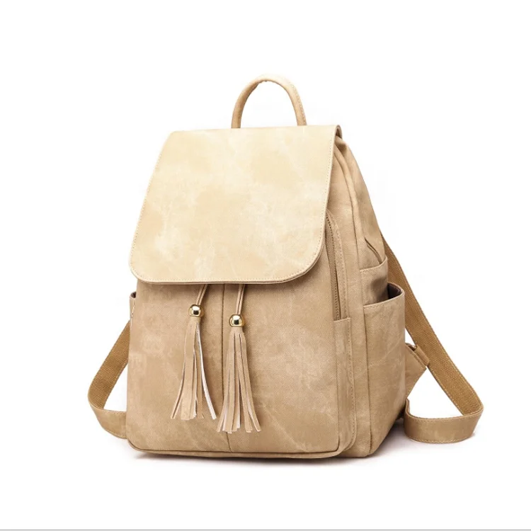 customize cheaper   PU  Girls women school Backpack Female Multifunction Waterproof Backpacks