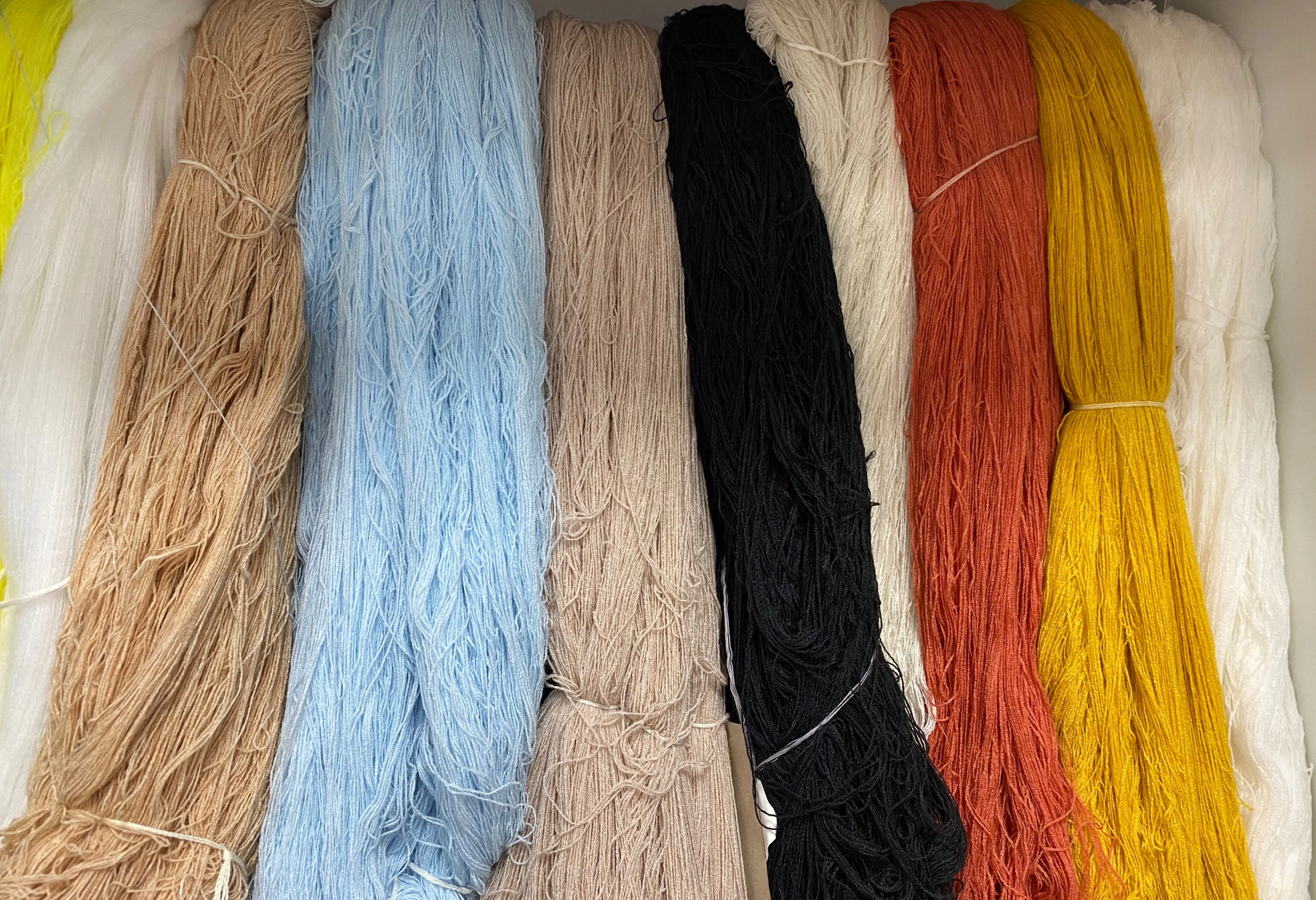 SOFT HAND FEEL CASHMERE LIKE 80%POLYESTER 20%NYLON CORE SPUN YARN DYED AND RAW WHITE HOT SALES