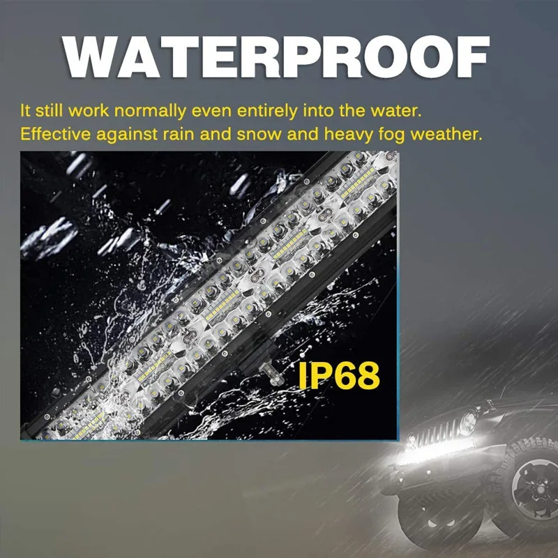 Factory Auto LED Lights Led Bar 23 inch 480W Work Light off-Road Vehicle Headlight Work Light for Car Truck ATV SUV Jeep