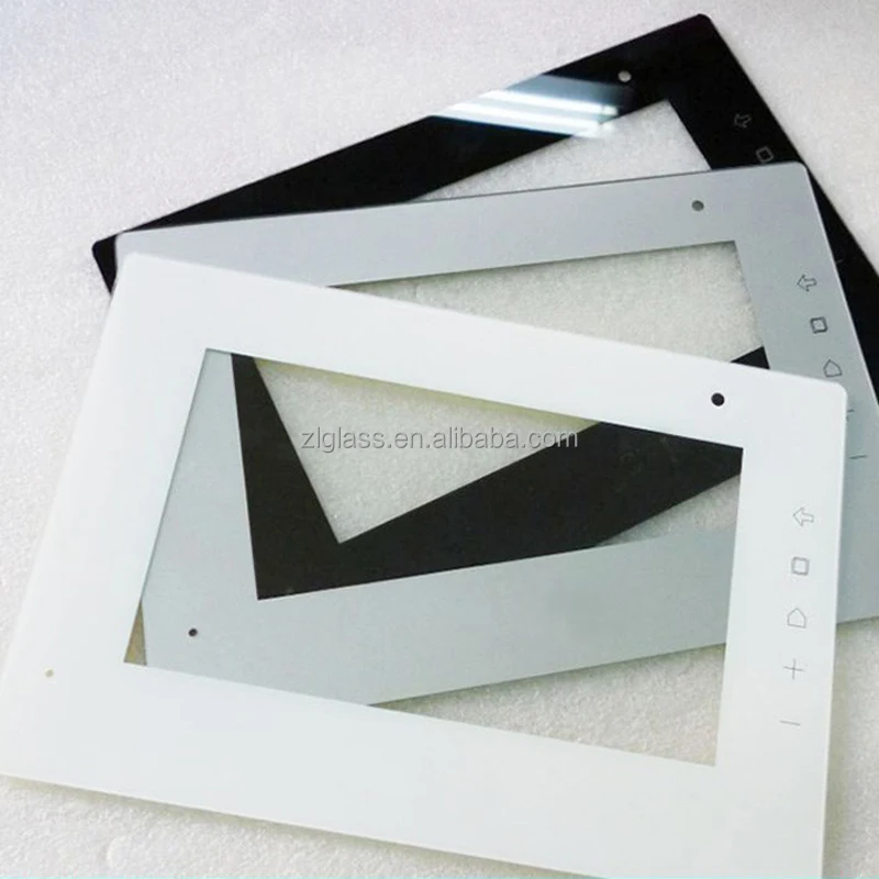 Customized 1mm-6mm Ultra White Tempered Glass Ar Coated Optical Glass with White Frame Screen Printing Glass