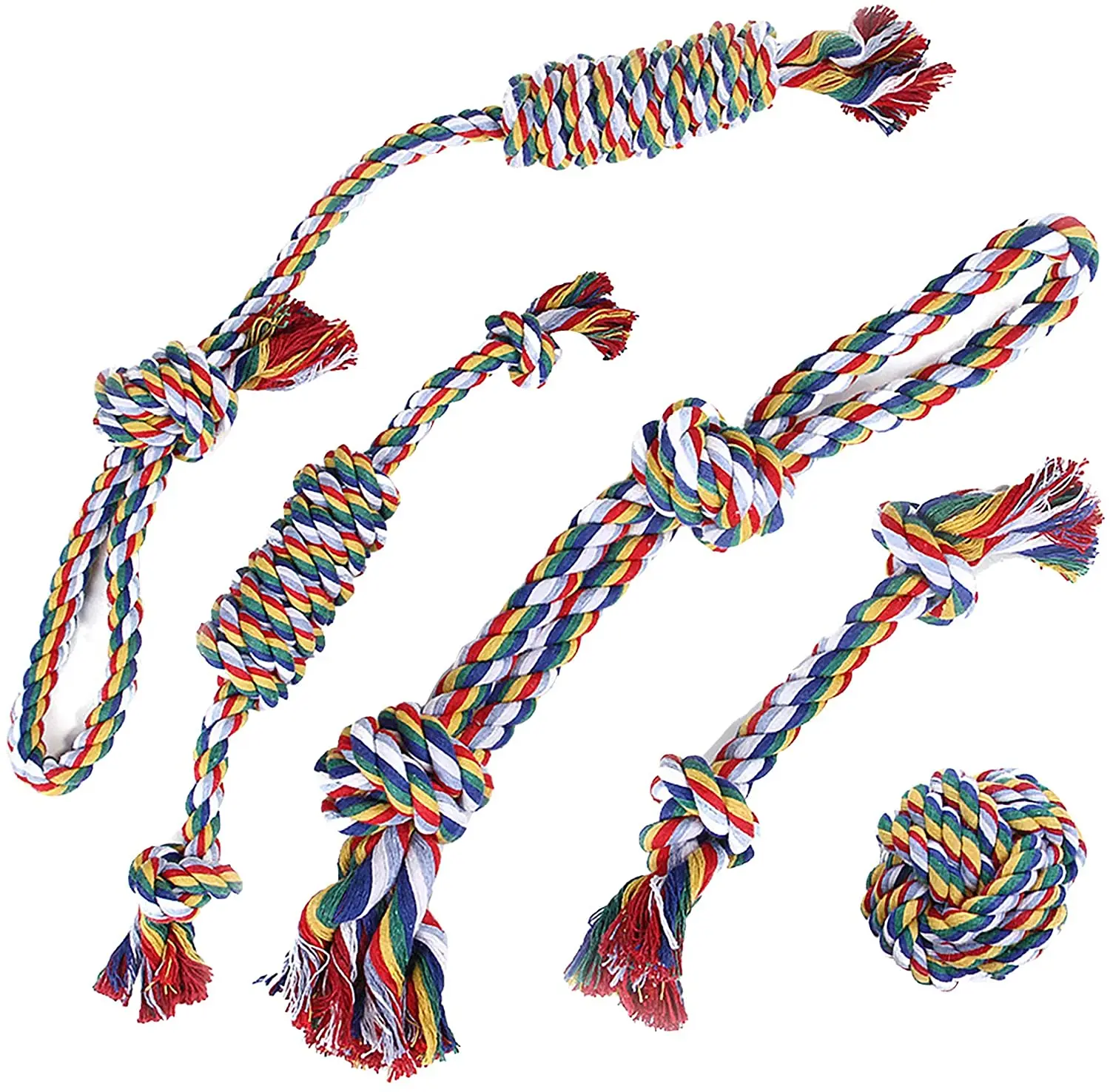 Pet Cotton Rope Toys Dog And Cat Chewing Toy Rope Pet Dental Care Molars Suitable For All Small And Medium Pets